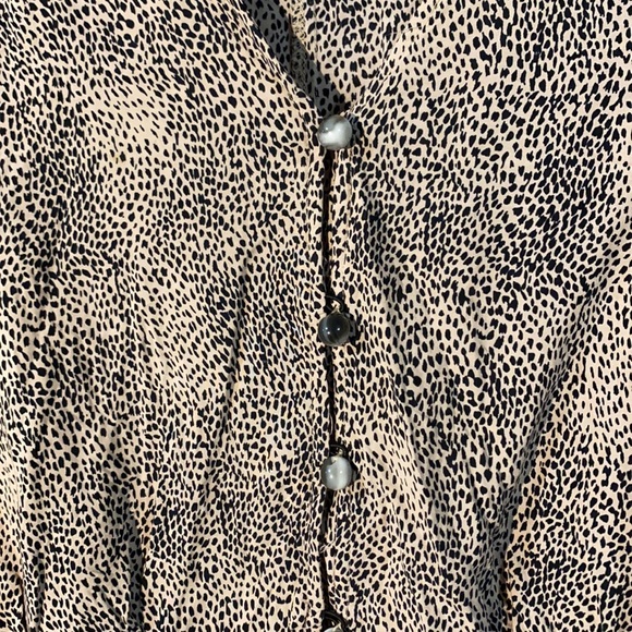 Tan and black blouse - Zara small - Picture 3 of 4